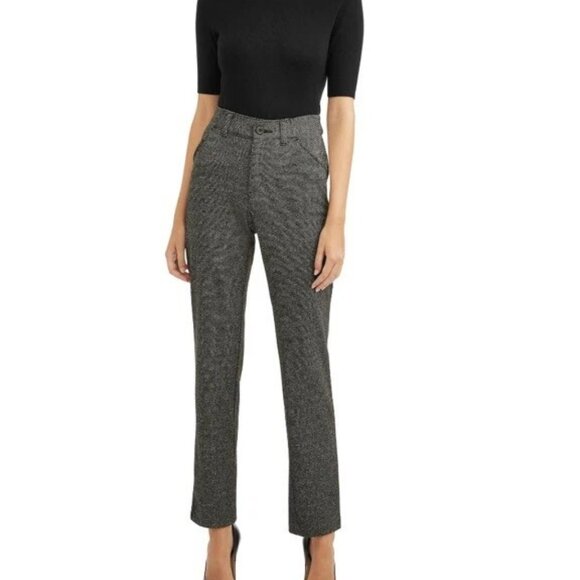 Time and Tru Women’s Knit Trouser Pants, Herringbone Tweed, Size 14 - Picture 1 of 4